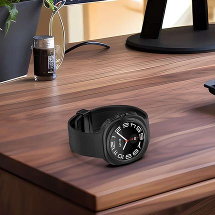 4KomPl Pasek Na Zegarek Opaska Do Smartwatcha Samsung Galaxy Watch Ultra 47Mm Czarny - zdjęcie 3