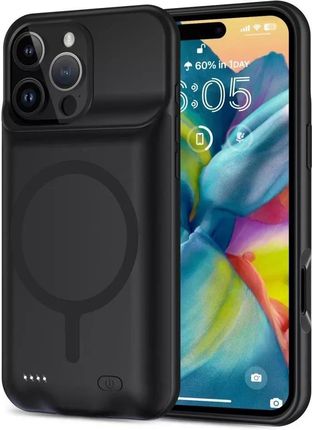 4Kom Pl Etui Powerbank Powercase Magsafe 7000 Mah Do Iphone 16 Pro Black - zdjęcie 2