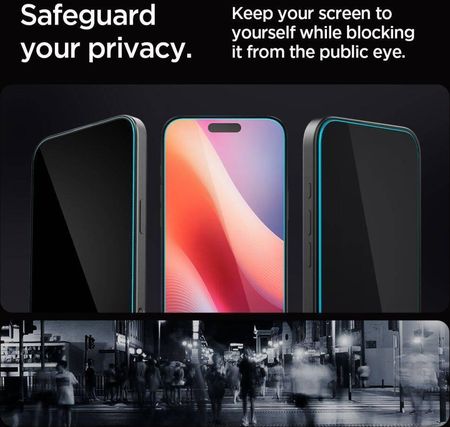 Spigen Szkło Hartowane Glas.Tr Ez Fit Privacy Do Apple Iphone 16 Pro (2 Szt.) - zdjęcie 3