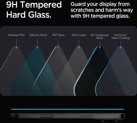 Spigen Szkło Hartowane Glas.Tr Ez Fit Privacy Do Apple Iphone 16 Pro (2 Szt.) - zdjęcie 2