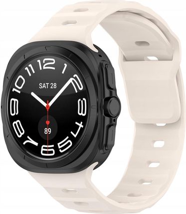 Bizon Silikonowy Pasek Strap Watch Silicone Do Galaxy Ultra 47 Mm Jasnobeżowy - zdjęcie 5