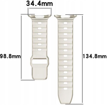 Bizon Silikonowy Pasek Strap Watch Silicone Do Galaxy Ultra 47 Mm Jasnobeżowy - zdjęcie 3