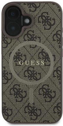 Guess Guhmp16Mg4Gfrw Iphone 16 Plus 6 7 Quot; Brązowy Brown Hardcase 4G Ring Classic Logo Magsafe - zdjęcie 4