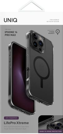 Uniq Etui Lifepro Xtreme Iphone 16 Pro Max 6 9 Magclick Charging Szary Smo - zdjęcie 4