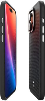 Spigen Etui Enzo Aramid Mag Do Magsafe Iphone 16 Pro Max Czarno Srebrne - zdjęcie 2