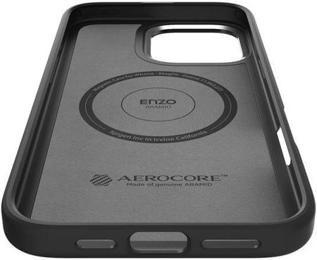 Spigen Etui Enzo Aramid Mag Do Magsafe Iphone 16 Pro Max Czarno Srebrne - zdjęcie 5