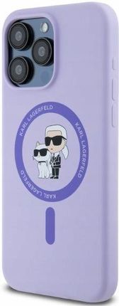 Karl Lagerfeld Etui Silicone Kc Heads Do Apple Iphone 15 Pro Max Fioletowy - zdjęcie 2