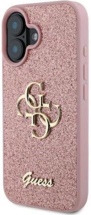 Guess hardcase Fixed Glitter Big 4G do iPhone 16 Różowy - zdjęcie 3