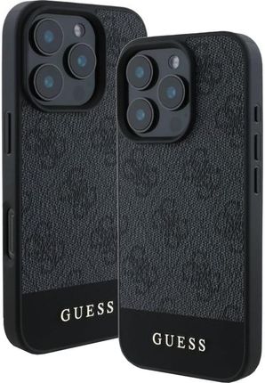 Guess Etui Hardcase 4G Bottom Stripe Do Iphone 16 Pro Max, Szare - zdjęcie 4