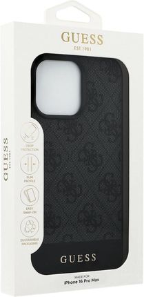 Guess Etui Hardcase 4G Bottom Stripe Do Iphone 16 Pro Max, Szare - zdjęcie 6