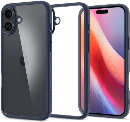 Spigen Etui Ultra Hybrid Do Apple Iphone 16 Przezroczysto-Granatowy - zdjęcie 3