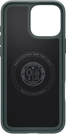 Spigen Etui Thin Fit Mag Magsafe Do Apple Iphone 16 Pro Max Zielony - zdjęcie 3
