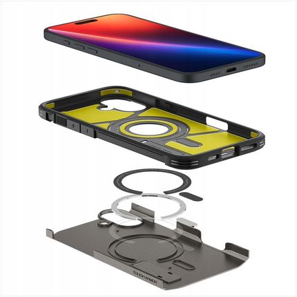 Spigen Etui Tough Armor Mag Magsafe Do Apple Iphone 16 Szary - zdjęcie 2