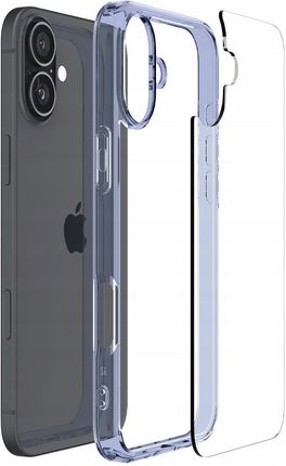 Spigen Etui Ultra Hybrid Do Iphone 16 Przezroczysto Niebieskie - zdjęcie 5