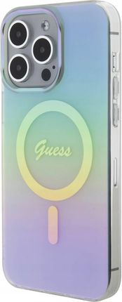 Guess Etui Iml Iridescent Magsafe Na Iphone 15 Pro Turkusowe - zdjęcie 2