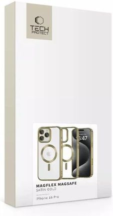Tech Protect Etui Magflex Magsafe Do Apple Iphone 16 Pro Przezroczysto Złoty Satynowy - zdjęcie 3
