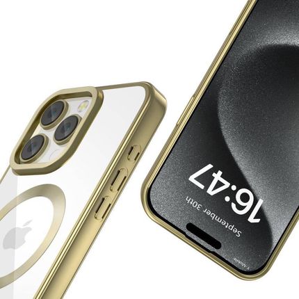 Tech Protect Etui Magflex Magsafe Do Apple Iphone 16 Pro Przezroczysto Złoty Satynowy - zdjęcie 2