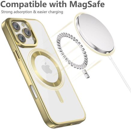 Tech Protect Etui Magflex Magsafe Do Apple Iphone 16 Pro Przezroczysto Złoty Satynowy - zdjęcie 4