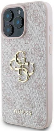 Guess Iphone 16 Pro Max Różowy Pink Hardcase 4G Big Logo - zdjęcie 2