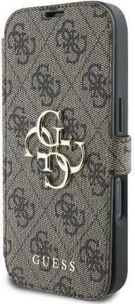 Guess Iphone 16 Pro Max Brązowy Brown Book 4G Metal Logo - zdjęcie 5