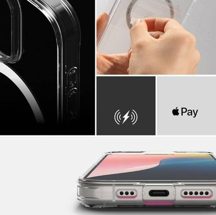 Ringke Etui Fusion Magnetic Magsafe Do Apple Iphone 16 Pro Przezroczysty - zdjęcie 4