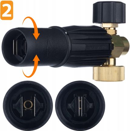 Pianownica S0401 1000Ml Do Myjki Ciśnieniowej G1/4F Dysza 1,23mm + Adapter Bosch Stary Typ G1/4