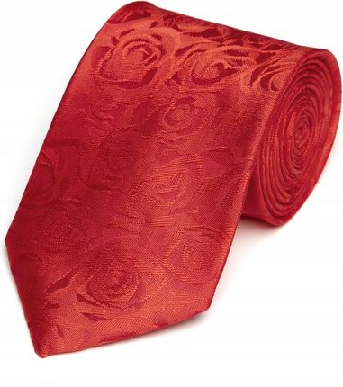 MERSADA Klasyczny męski krawat elegancki czerwony - zdjęcie 3