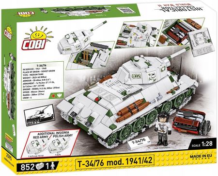 COBI Historical Collection WWII T-34/76 Mod.1941/42 (COBI-2595) - zdjęcie 4