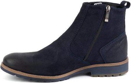 Komodo Buty Męskie Trzewiki Skórzane Zimowe 924K Granatowe - zdjęcie 3