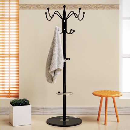 Casaria Wieszak Stojący Tenzy Z Marmurową Podstawą 37x173cm Czarny - zdjęcie 2