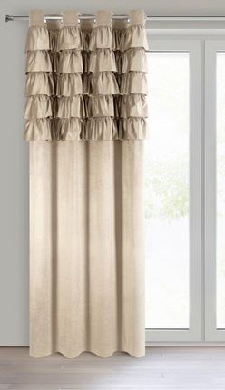 ZASŁONA GOTOWA AURA 140 X 250 CM CIEMNOBEŻOWY - zdjęcie 2