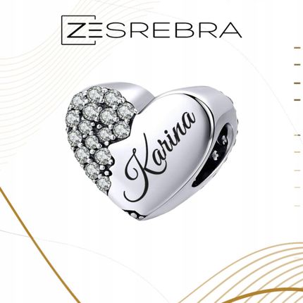 Charms srebrne Serce Grawer srebro koralik zawieszka charms 925 Serduszko - zdjęcie 5