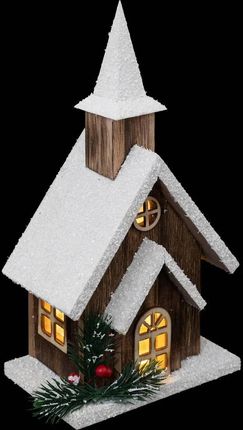 Atmosphera Dekoracja Świąteczna Drewniany Kościół 27 Cm - zdjęcie 2