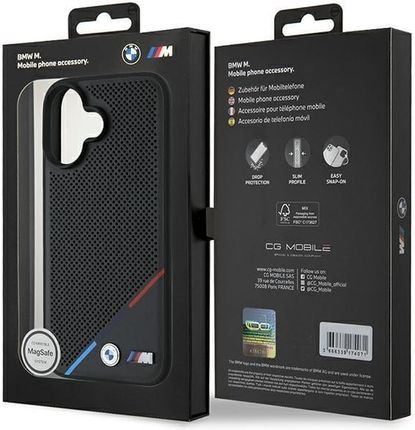 Bmw Bmhmp16S23Pupdk Iphone 16 6 1 Czarny Black Hardcase M Perforated Tricolor Line Magsafe - zdjęcie 5