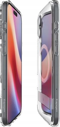 Spigen Etui Do Iphone 16, Slim Armor Do Magsafe Przezroczyste Z Podstawką - zdjęcie 3