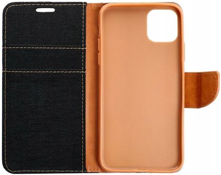 Candy Case Kabura Canvas Book Do Iphone 16 Pro Max Czarny - zdjęcie 3
