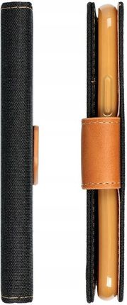 Candy Case Kabura Canvas Book Do Iphone 16 Pro Max Czarny - zdjęcie 2