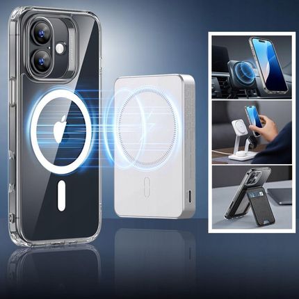 Esr Etui Classic Hybrid Halolock Magsafe Tempered Glass Do Apple Iphone 16 Plus Przezroczysty - zdjęcie 5