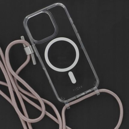 Fixed Etui Magpure Neck Do Magsafe Do Iphone 16 Pro, Przezroczyste Z Różową Smyczką - zdjęcie 6