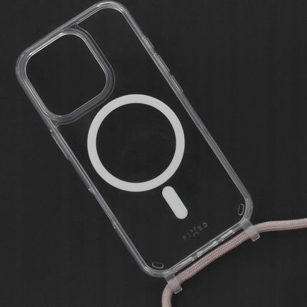 Fixed Etui Magpure Neck Do Magsafe Do Iphone 16 Pro, Przezroczyste Z Różową Smyczką - zdjęcie 4