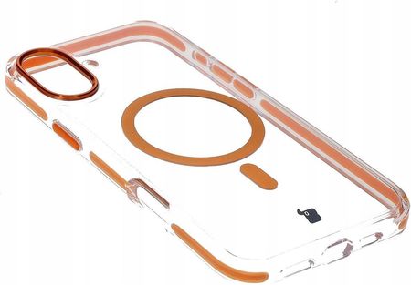 Bizon Etui Z Pierścieniem Magnetycznym Case Marco Do Iphone 16 Plus, Przezroczyste Z Pomarańczową Ramką - zdjęcie 6