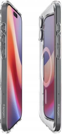 Spigen Etui Crystal Hybrid Mag Do Magsafe Do Iphone 16, Przezroczysto-Białe - zdjęcie 4