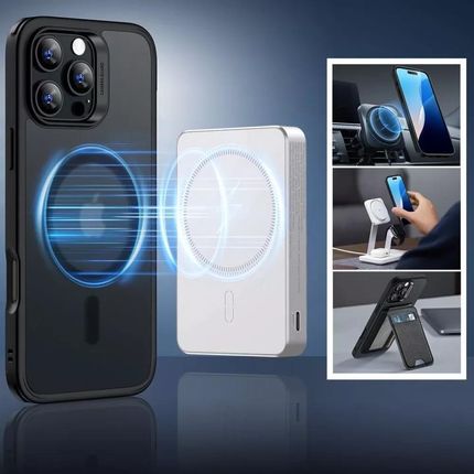 Esr Etui Obudowa Classic Hybrid Halolock Magsafe & Tempered Glass Do Iphone 16 Pro Frosted Black - zdjęcie 4