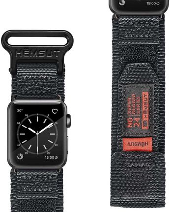 4Kom.Pl Pasek Nylonowy Do Apple Watch 2/3/4/5/6/7/8/9/Se/Ultra 42/44/45/49Mm Nylon Band Sport Czarny - zdjęcie 2