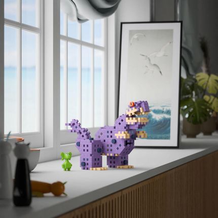 Marioinex Wafle Mini Smok Diplodok i T-Rex klocki konstrukcyjne 148 el - zdjęcie 3