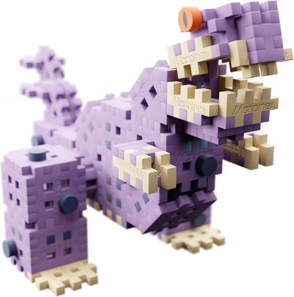 Marioinex Wafle Mini Smok Diplodok i T-Rex klocki konstrukcyjne 148 el - zdjęcie 5