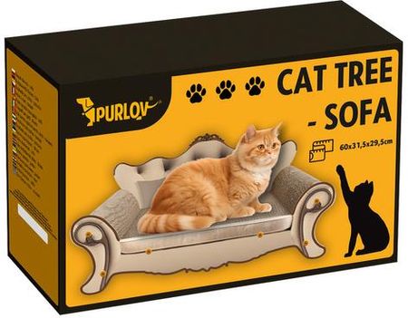 Drapak Tekturowy Dla Kota Legowisko Karton Kartonowy Sofa Leżak Kanapa 60Cm Purlov - zdjęcie 3