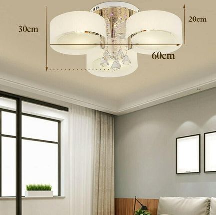 Greatdeshop2021 Lampy Sufitowe Nowoczesny Kryształowy Żyrandol Led Lampa Wisząca Do Sypialni Przedpokoju - zdjęcie 2