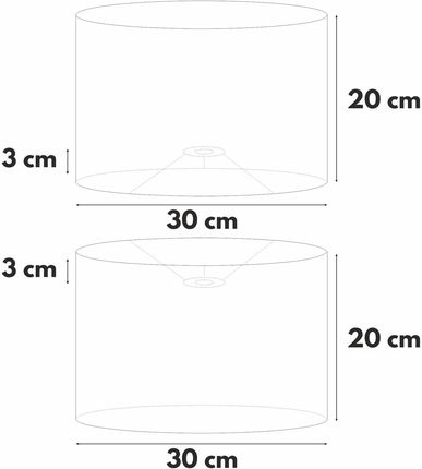 Abażur jasny beż Soft 30/20 cm - zdjęcie 3