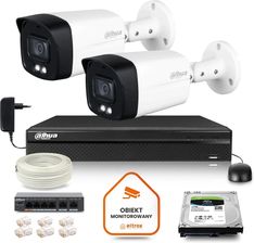 Zdjęcie Dahua Zestaw Monitoringu Ip 2 Kamery Ipc-Hfw1439Tl1-A-Il 4Mpx (Z43179B2) - Warta